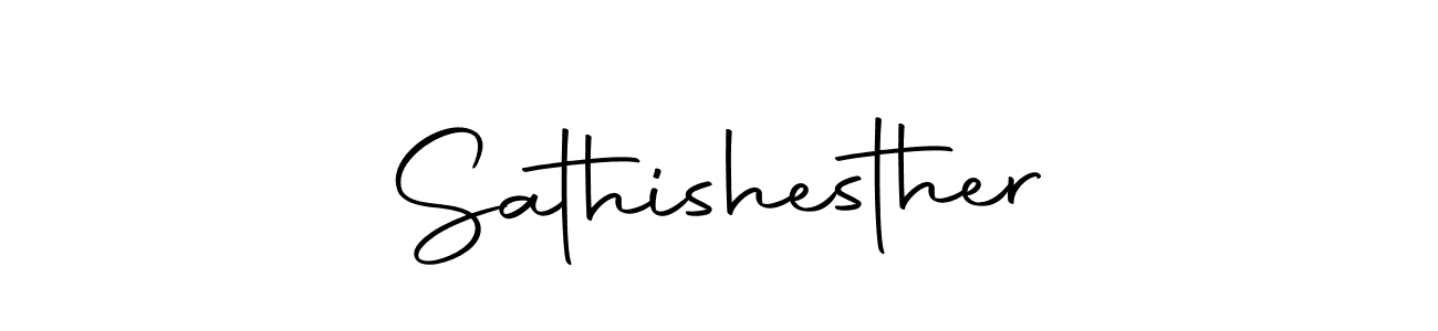 Create a beautiful signature design for name Sathishesther. With this signature (Autography-DOLnW) fonts, you can make a handwritten signature for free. Sathishesther signature style 10 images and pictures png