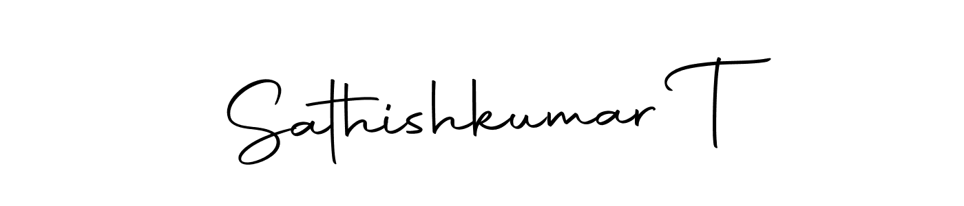 Make a beautiful signature design for name Sathishkumar T. Use this online signature maker to create a handwritten signature for free. Sathishkumar T signature style 10 images and pictures png