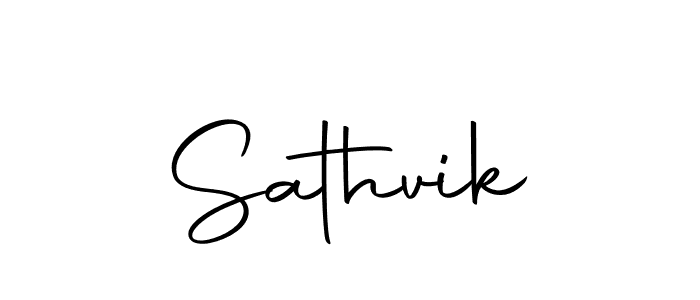 Make a beautiful signature design for name Sathvik. With this signature (Autography-DOLnW) style, you can create a handwritten signature for free. Sathvik signature style 10 images and pictures png