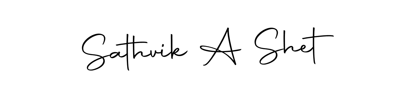 Sathvik A Shet stylish signature style. Best Handwritten Sign (Autography-DOLnW) for my name. Handwritten Signature Collection Ideas for my name Sathvik A Shet. Sathvik A Shet signature style 10 images and pictures png