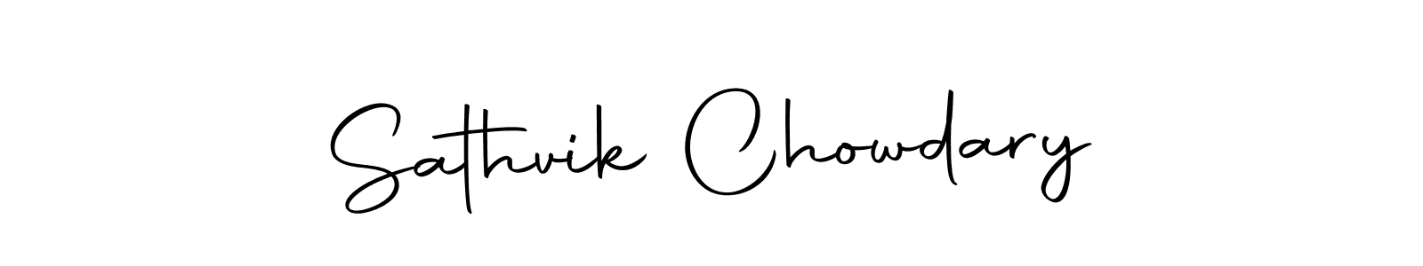Sathvik Chowdary stylish signature style. Best Handwritten Sign (Autography-DOLnW) for my name. Handwritten Signature Collection Ideas for my name Sathvik Chowdary. Sathvik Chowdary signature style 10 images and pictures png