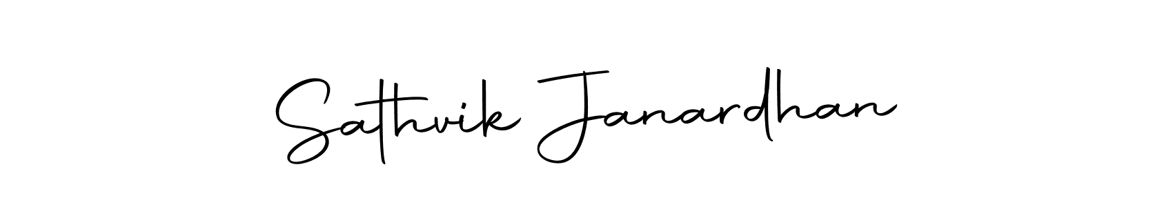 You should practise on your own different ways (Autography-DOLnW) to write your name (Sathvik Janardhan) in signature. don't let someone else do it for you. Sathvik Janardhan signature style 10 images and pictures png