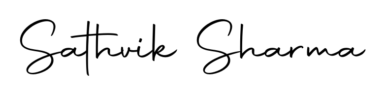 How to make Sathvik Sharma name signature. Use Autography-DOLnW style for creating short signs online. This is the latest handwritten sign. Sathvik Sharma signature style 10 images and pictures png