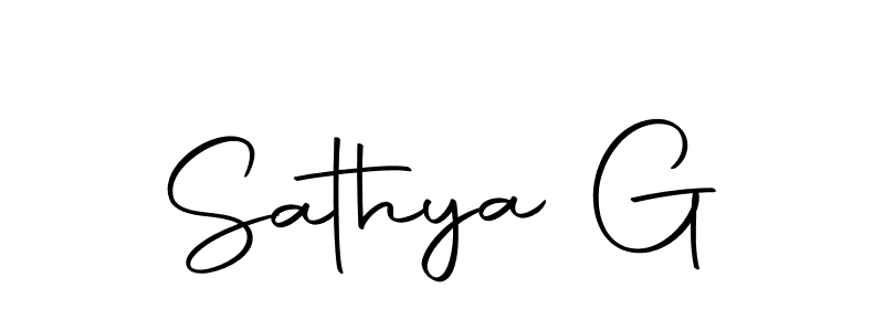 Create a beautiful signature design for name Sathya G. With this signature (Autography-DOLnW) fonts, you can make a handwritten signature for free. Sathya G signature style 10 images and pictures png