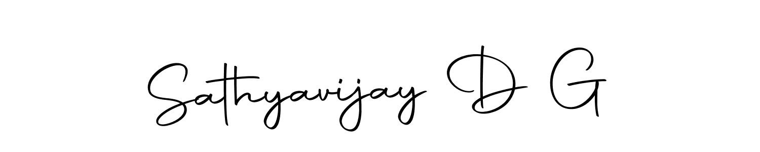 The best way (Autography-DOLnW) to make a short signature is to pick only two or three words in your name. The name Sathyavijay D G include a total of six letters. For converting this name. Sathyavijay D G signature style 10 images and pictures png