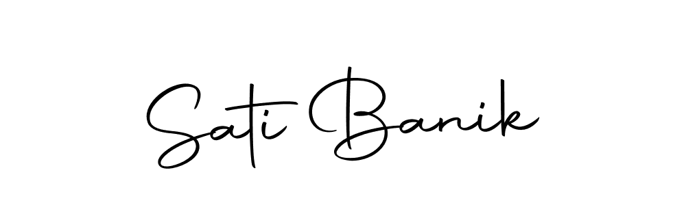 if you are searching for the best signature style for your name Sati Banik. so please give up your signature search. here we have designed multiple signature styles  using Autography-DOLnW. Sati Banik signature style 10 images and pictures png