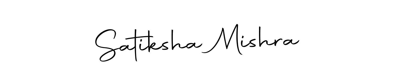How to make Satiksha Mishra name signature. Use Autography-DOLnW style for creating short signs online. This is the latest handwritten sign. Satiksha Mishra signature style 10 images and pictures png