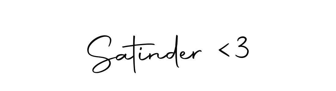 How to make Satinder <3 signature? Autography-DOLnW is a professional autograph style. Create handwritten signature for Satinder <3 name. Satinder <3 signature style 10 images and pictures png