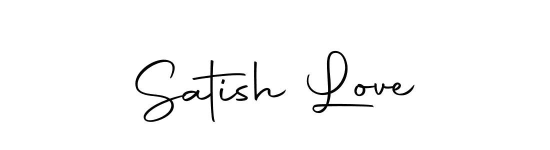 Satish Love stylish signature style. Best Handwritten Sign (Autography-DOLnW) for my name. Handwritten Signature Collection Ideas for my name Satish Love. Satish Love signature style 10 images and pictures png