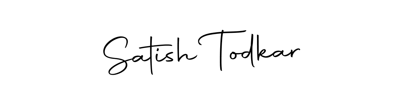 How to make Satish Todkar name signature. Use Autography-DOLnW style for creating short signs online. This is the latest handwritten sign. Satish Todkar signature style 10 images and pictures png