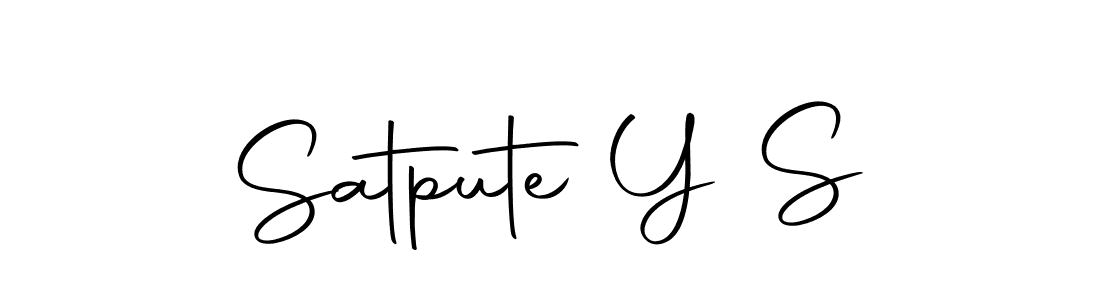 Design your own signature with our free online signature maker. With this signature software, you can create a handwritten (Autography-DOLnW) signature for name Satpute Y S. Satpute Y S signature style 10 images and pictures png