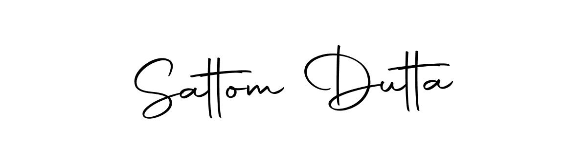 How to make Sattom Dutta name signature. Use Autography-DOLnW style for creating short signs online. This is the latest handwritten sign. Sattom Dutta signature style 10 images and pictures png