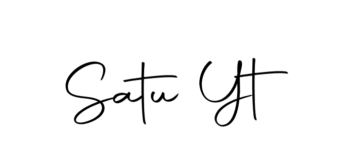 How to make Satu Yt name signature. Use Autography-DOLnW style for creating short signs online. This is the latest handwritten sign. Satu Yt signature style 10 images and pictures png