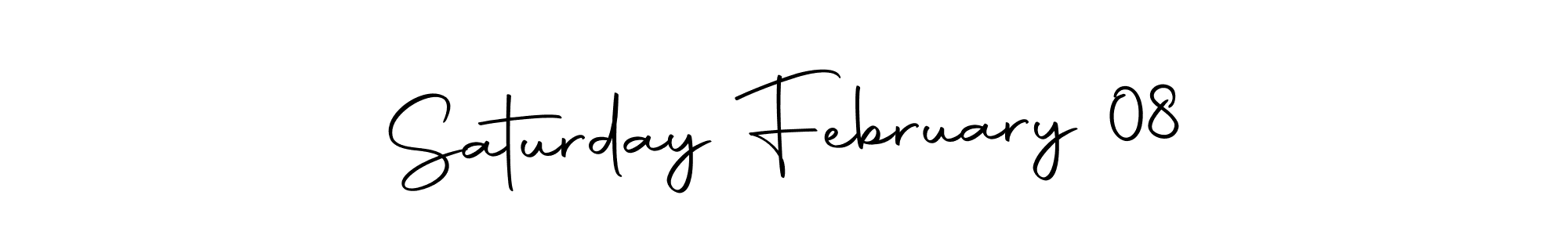 This is the best signature style for the Saturday February 08 name. Also you like these signature font (Autography-DOLnW). Mix name signature. Saturday February 08 signature style 10 images and pictures png