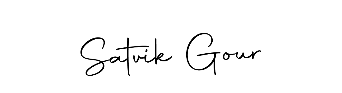 Design your own signature with our free online signature maker. With this signature software, you can create a handwritten (Autography-DOLnW) signature for name Satvik Gour. Satvik Gour signature style 10 images and pictures png