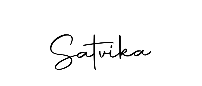 Use a signature maker to create a handwritten signature online. With this signature software, you can design (Autography-DOLnW) your own signature for name Satvika. Satvika signature style 10 images and pictures png