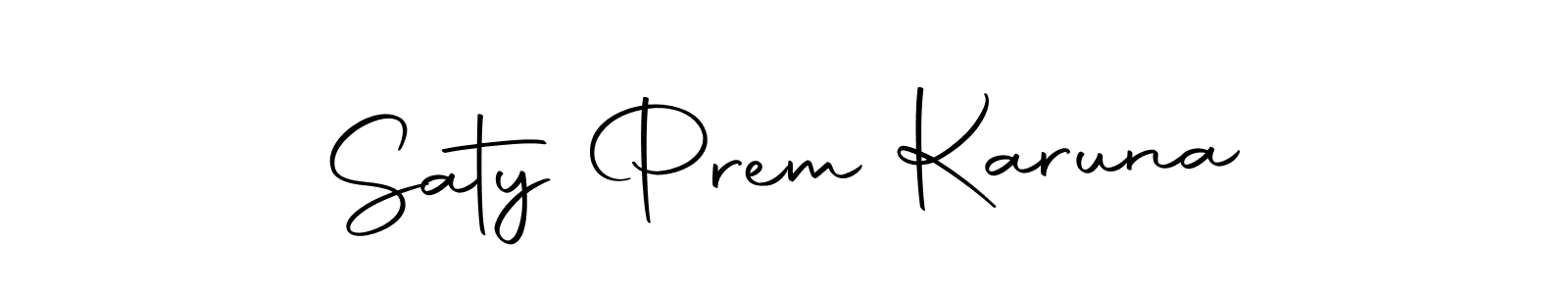 How to make Saty Prem Karuna signature? Autography-DOLnW is a professional autograph style. Create handwritten signature for Saty Prem Karuna name. Saty Prem Karuna signature style 10 images and pictures png