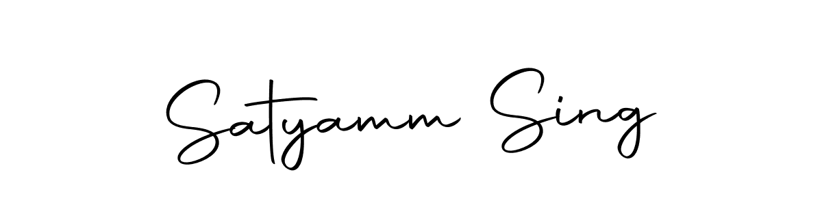 How to make Satyamm Sing name signature. Use Autography-DOLnW style for creating short signs online. This is the latest handwritten sign. Satyamm Sing signature style 10 images and pictures png