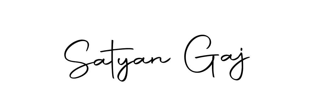 How to make Satyan Gaj name signature. Use Autography-DOLnW style for creating short signs online. This is the latest handwritten sign. Satyan Gaj signature style 10 images and pictures png