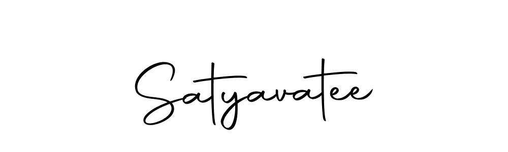 Design your own signature with our free online signature maker. With this signature software, you can create a handwritten (Autography-DOLnW) signature for name Satyavatee. Satyavatee signature style 10 images and pictures png