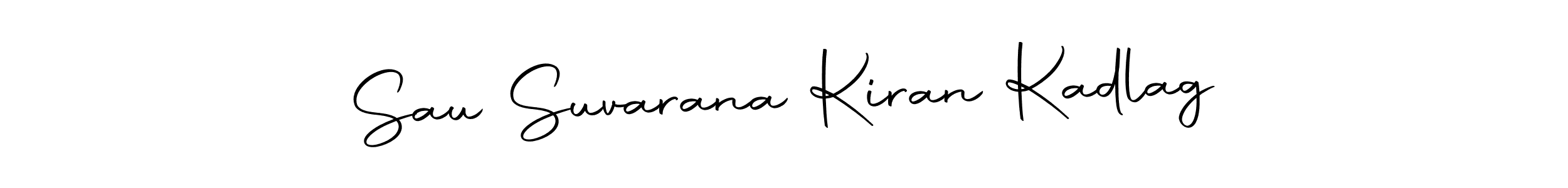 Similarly Autography-DOLnW is the best handwritten signature design. Signature creator online .You can use it as an online autograph creator for name Sau Suvarana Kiran Kadlag. Sau Suvarana Kiran Kadlag signature style 10 images and pictures png