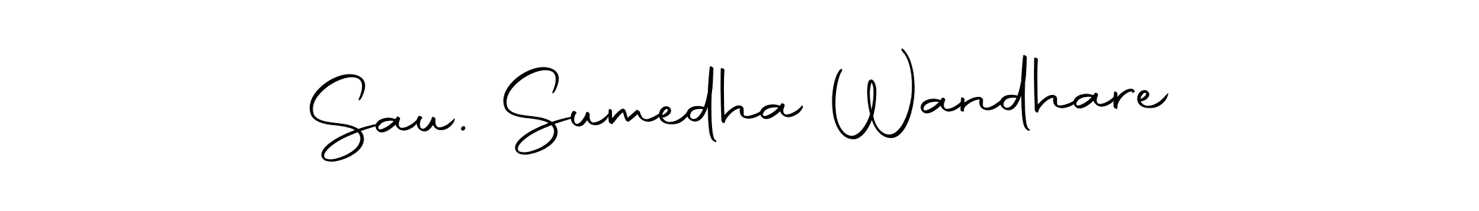 Design your own signature with our free online signature maker. With this signature software, you can create a handwritten (Autography-DOLnW) signature for name Sau. Sumedha Wandhare. Sau. Sumedha Wandhare signature style 10 images and pictures png