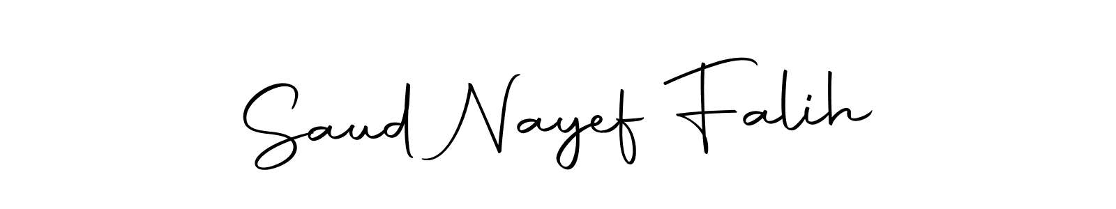 Create a beautiful signature design for name Saud Nayef Falih. With this signature (Autography-DOLnW) fonts, you can make a handwritten signature for free. Saud Nayef Falih signature style 10 images and pictures png