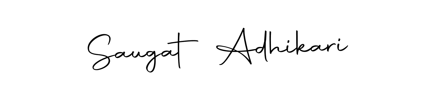 Design your own signature with our free online signature maker. With this signature software, you can create a handwritten (Autography-DOLnW) signature for name Saugat Adhikari. Saugat Adhikari signature style 10 images and pictures png