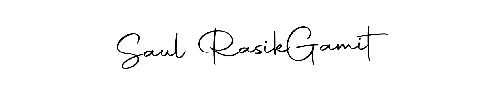 Create a beautiful signature design for name Saul Rasik  Gamit. With this signature (Autography-DOLnW) fonts, you can make a handwritten signature for free. Saul Rasik  Gamit signature style 10 images and pictures png