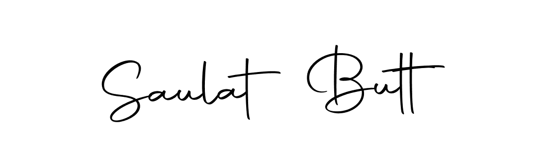 How to make Saulat Butt name signature. Use Autography-DOLnW style for creating short signs online. This is the latest handwritten sign. Saulat Butt signature style 10 images and pictures png