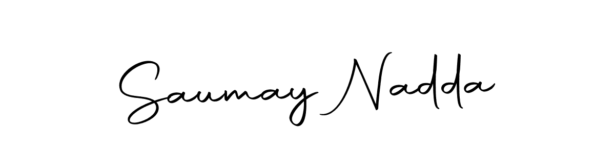 Make a beautiful signature design for name Saumay Nadda. With this signature (Autography-DOLnW) style, you can create a handwritten signature for free. Saumay Nadda signature style 10 images and pictures png