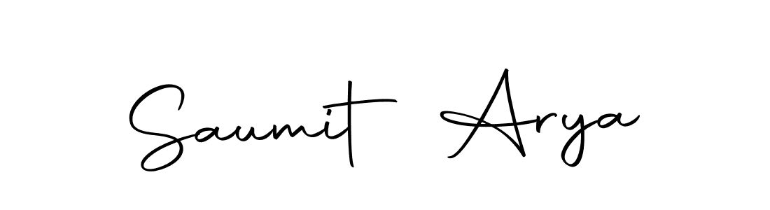 How to make Saumit Arya name signature. Use Autography-DOLnW style for creating short signs online. This is the latest handwritten sign. Saumit Arya signature style 10 images and pictures png