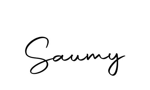 Use a signature maker to create a handwritten signature online. With this signature software, you can design (Autography-DOLnW) your own signature for name Saumy. Saumy signature style 10 images and pictures png