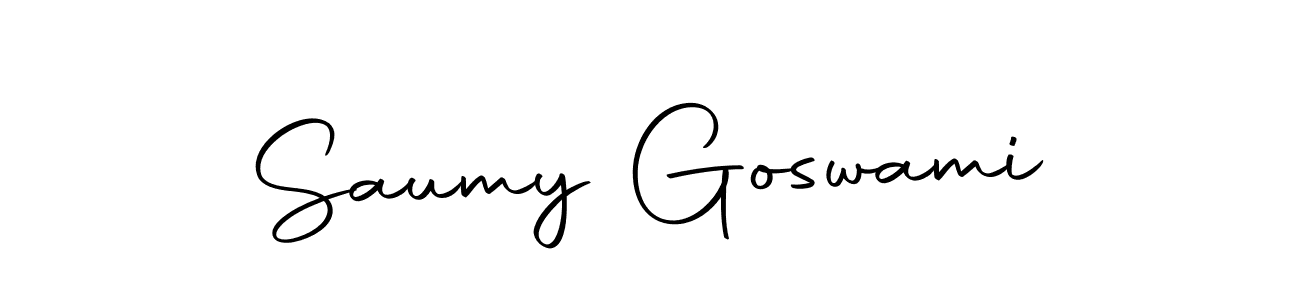 Design your own signature with our free online signature maker. With this signature software, you can create a handwritten (Autography-DOLnW) signature for name Saumy Goswami. Saumy Goswami signature style 10 images and pictures png