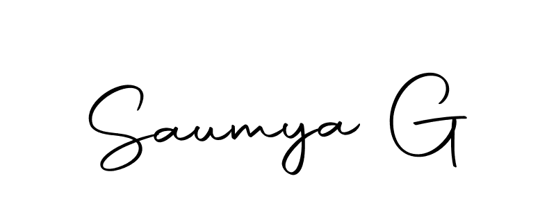 Design your own signature with our free online signature maker. With this signature software, you can create a handwritten (Autography-DOLnW) signature for name Saumya G. Saumya G signature style 10 images and pictures png