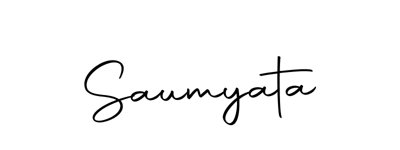 Use a signature maker to create a handwritten signature online. With this signature software, you can design (Autography-DOLnW) your own signature for name Saumyata. Saumyata signature style 10 images and pictures png