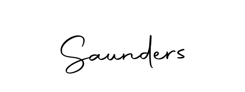 How to make Saunders signature? Autography-DOLnW is a professional autograph style. Create handwritten signature for Saunders name. Saunders signature style 10 images and pictures png
