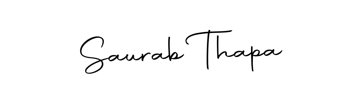 How to make Saurab Thapa name signature. Use Autography-DOLnW style for creating short signs online. This is the latest handwritten sign. Saurab Thapa signature style 10 images and pictures png