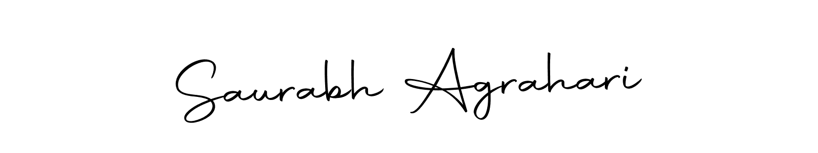 You should practise on your own different ways (Autography-DOLnW) to write your name (Saurabh Agrahari) in signature. don't let someone else do it for you. Saurabh Agrahari signature style 10 images and pictures png