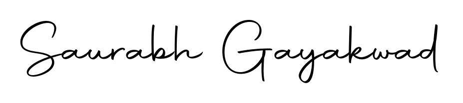 Discover how Saurabh Gayakwad looks in an executive cursive font (Autography-DOLnW). Perfect for legal documents, invoices, and certificates. Saurabh Gayakwad signature style 10 images and pictures png