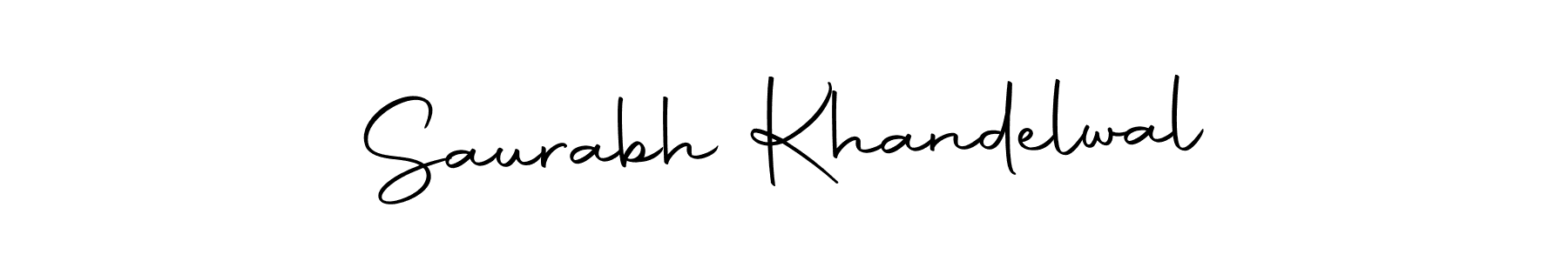 How to make Saurabh Khandelwal name signature. Use Autography-DOLnW style for creating short signs online. This is the latest handwritten sign. Saurabh Khandelwal signature style 10 images and pictures png