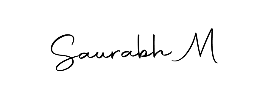 Make a beautiful signature design for name Saurabh M. With this signature (Autography-DOLnW) style, you can create a handwritten signature for free. Saurabh M signature style 10 images and pictures png