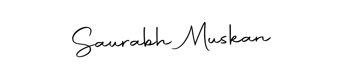 Create a beautiful signature design for name Saurabh Muskan. With this signature (Autography-DOLnW) fonts, you can make a handwritten signature for free. Saurabh Muskan signature style 10 images and pictures png