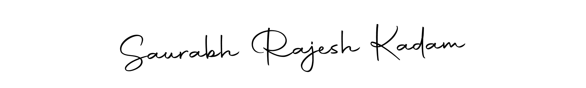 How to make Saurabh Rajesh Kadam name signature. Use Autography-DOLnW style for creating short signs online. This is the latest handwritten sign. Saurabh Rajesh Kadam signature style 10 images and pictures png