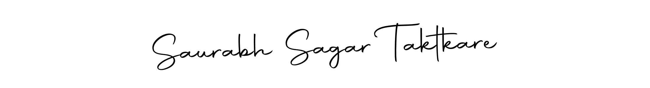 How to make Saurabh Sagar Taktkare name signature. Use Autography-DOLnW style for creating short signs online. This is the latest handwritten sign. Saurabh Sagar Taktkare signature style 10 images and pictures png