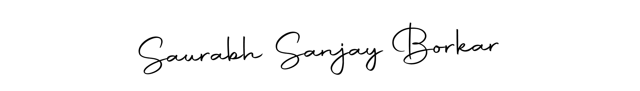 How to make Saurabh Sanjay Borkar name signature. Use Autography-DOLnW style for creating short signs online. This is the latest handwritten sign. Saurabh Sanjay Borkar signature style 10 images and pictures png