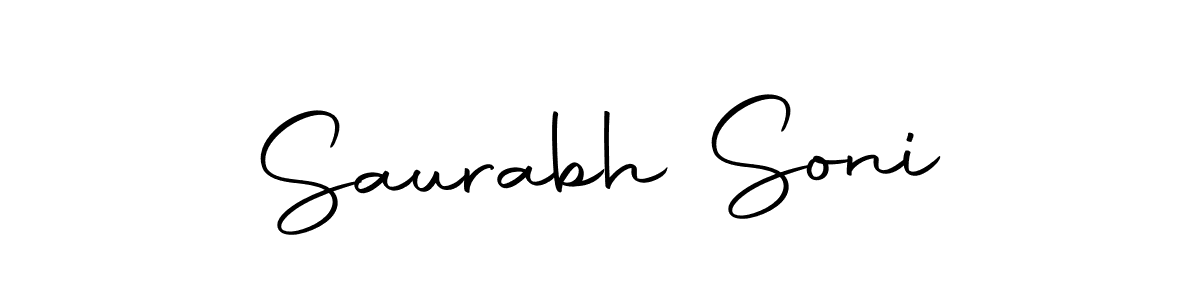 How to make Saurabh Soni name signature. Use Autography-DOLnW style for creating short signs online. This is the latest handwritten sign. Saurabh Soni signature style 10 images and pictures png