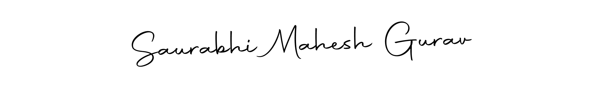 How to make Saurabhi Mahesh Gurav name signature. Use Autography-DOLnW style for creating short signs online. This is the latest handwritten sign. Saurabhi Mahesh Gurav signature style 10 images and pictures png