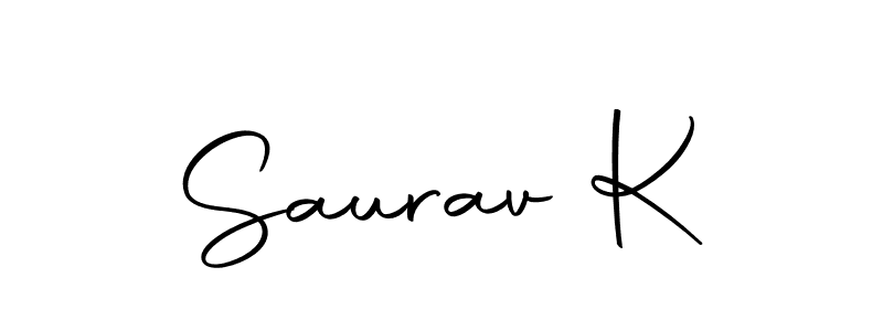 Similarly Autography-DOLnW is the best handwritten signature design. Signature creator online .You can use it as an online autograph creator for name Saurav K. Saurav K signature style 10 images and pictures png