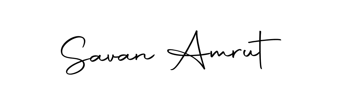 Create a beautiful signature design for name Savan Amrut. With this signature (Autography-DOLnW) fonts, you can make a handwritten signature for free. Savan Amrut signature style 10 images and pictures png